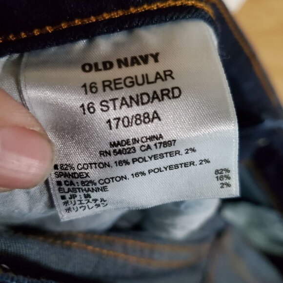 Old Navy Jeans Womens 16 Blue The Rockstar Mid-Rise Stretch Skinny - Picture 3 of 10